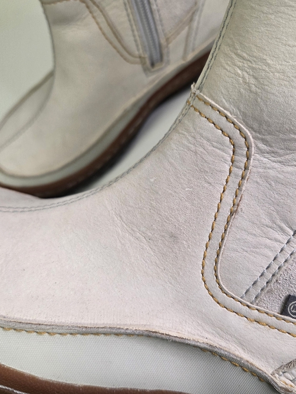 Merrel Women’s Decora Chant White Waterproof Boots Size Silver Lining Size 8 - Picture 9 of 11